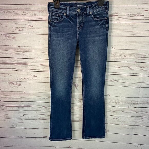 Silver Jeans Aiko Slim Boot Women's Size 27 (28 x 32) Medium Wash - Picture 1 of 11